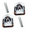 Mustang UPR 4pc CHROME Door Lock Knob Kit Compatible w/
