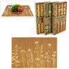 Macosa NO75183 Table Mats Set of 4 Bamboo Mustard Yellow,