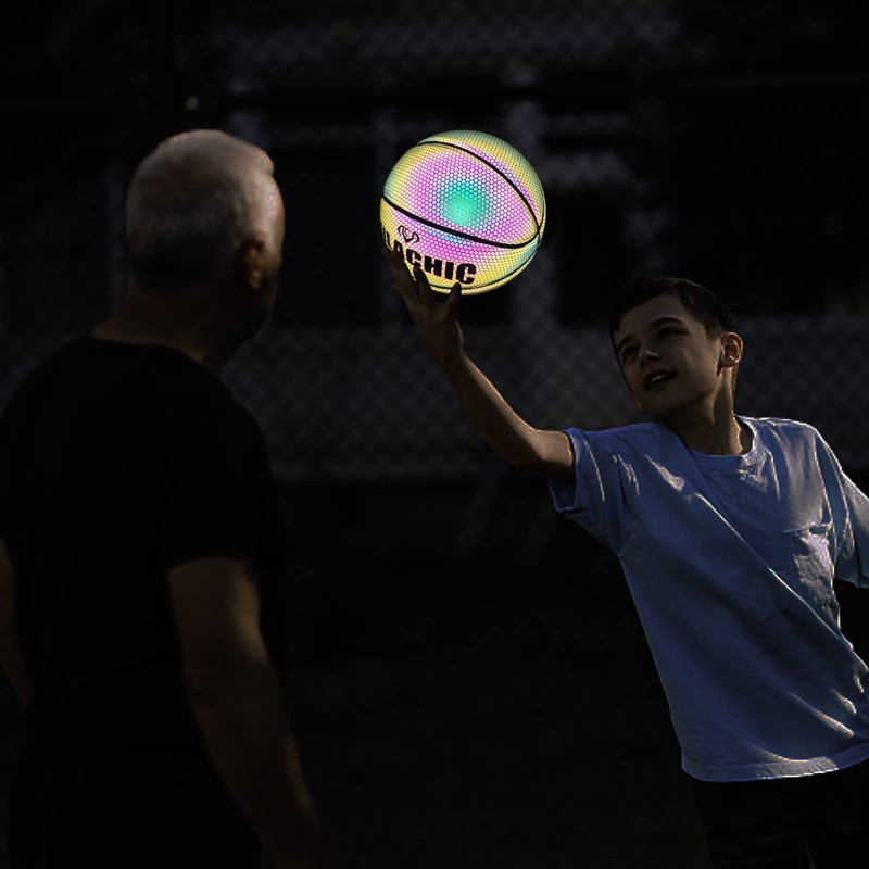KPASON Balón de baloncesto, holográfico brillante, talla 5