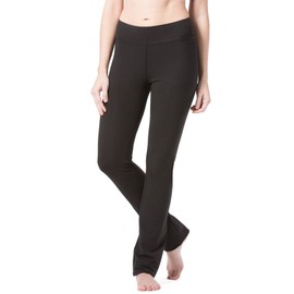 Fishers Finery Women's Ecofabric Straight Leg Yoga Pant with Back Pockets
