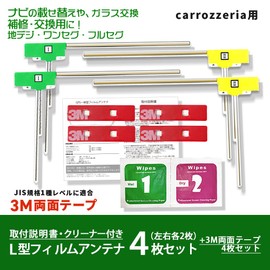 [rn1011] Film Antenna coachwork Left and Right 2 Piece Set High-definition Television in Europe, Fabric with dezifirumuantena and Double-Sided Tape 4 Pieces Pioneer hrz009gii Compatible