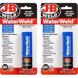 J-B Weld Jb Weld Waterweld 2Oz Epoxy Putty Stick Off White 2 Pack Ideal For Plumbing R...