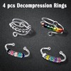 Yeefunjoy 4Pcs Fidget Ring for Anxiety Women, Anxiety Rings for