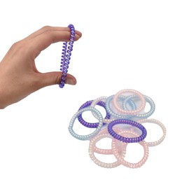 SAFIRIT Ligas para Cabello, Sets de Ligas Espiral Multicolor, Sin Uniones Metálicas, Sin Maltratar tu Cabello. (Multicolor6)