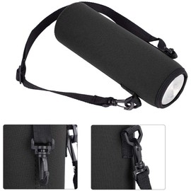 VGEBY Funda para Botella de Agua, Funda a Prueba de escaldaduras para Botella de Agua port¨¢til de 3 Colores para Actividades al Aire con Correa (Black)
