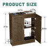 LXSEHN WiFi Router Storage Cabinet, PVC Floor Standing Router Storage