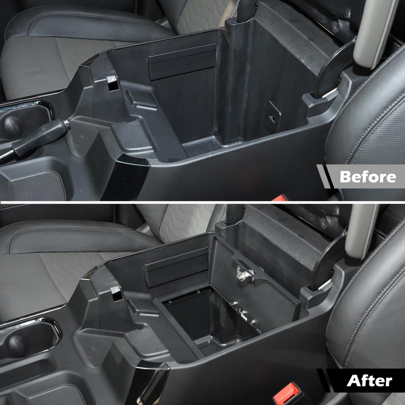 RT-TCZ for Silverado Center Console Organizer Gun Safe Box with