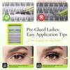 Self Adhesive Eyelashes, Press on No Glue Pre Glue D
