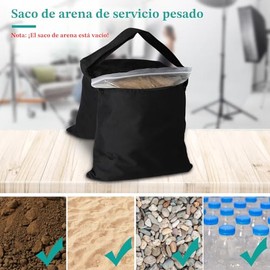 Aimosen - 4 paquetes de bolsas de arena con peso para trípode de fotografía y equipo de video, bolsa de silla de montar resistente para s...