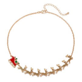 BARXION Christmas Necklace for Women Candy Christmas Tree Light Bulb Pendant