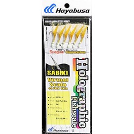 Hayabusa EX111-14 Gold Fish Skin 6-Hook Sabiki Rig