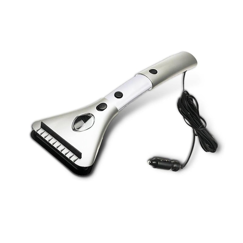 ZONETECH Heated Car Window Ice Scraper with LED Light–Extendable Auto