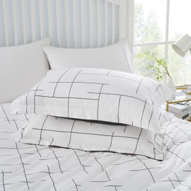 YORKSHIRE BEDDING Duvet Cover Single Duvet Set Reversible Soft Printed Quilt Cover Brushed Microfiber Bedding Sets with 1 Pillow Case ((135x200cm), Tile Pattern)