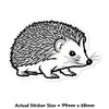'Cute Hedgehog' Clear Sticker Decal – Waterproof Film for Windows,