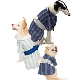 ONEKOSAMA OINUSAMA Dog Clothes Cat Cat Yukata Boys Kimono Dog Wear Festival Summer Festival New Year Shichi-Go-San Small Dogs Large Dogs Small Large Dogs Small Large Cats Dogs (Navy / L)