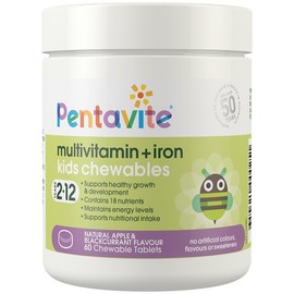 Pentavite Multivitamin + Iron Kids Chewable Tab X 60