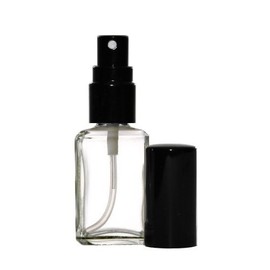 Riverrun Cologne Perfume Atomizer Square Empty Refillable Glass Bottle Black Fine Mist Sprayer 1/2 oz 15ml (1 Bottle) by Riverrun
