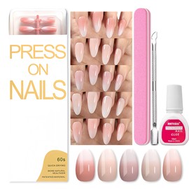 Virellay 120 Pcs Falsche Nägel Tips Set - Künstliche Fingernägel (Almond Gradient, 120 Pcs)