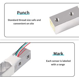 ALAMSCN Pack of 2 20 kg Load Cell Weight Sensors Digital Scales Load Cell + 2 Pieces HX711 Load Cell Weight Sensor Module for Arduino Microcontroller DIY