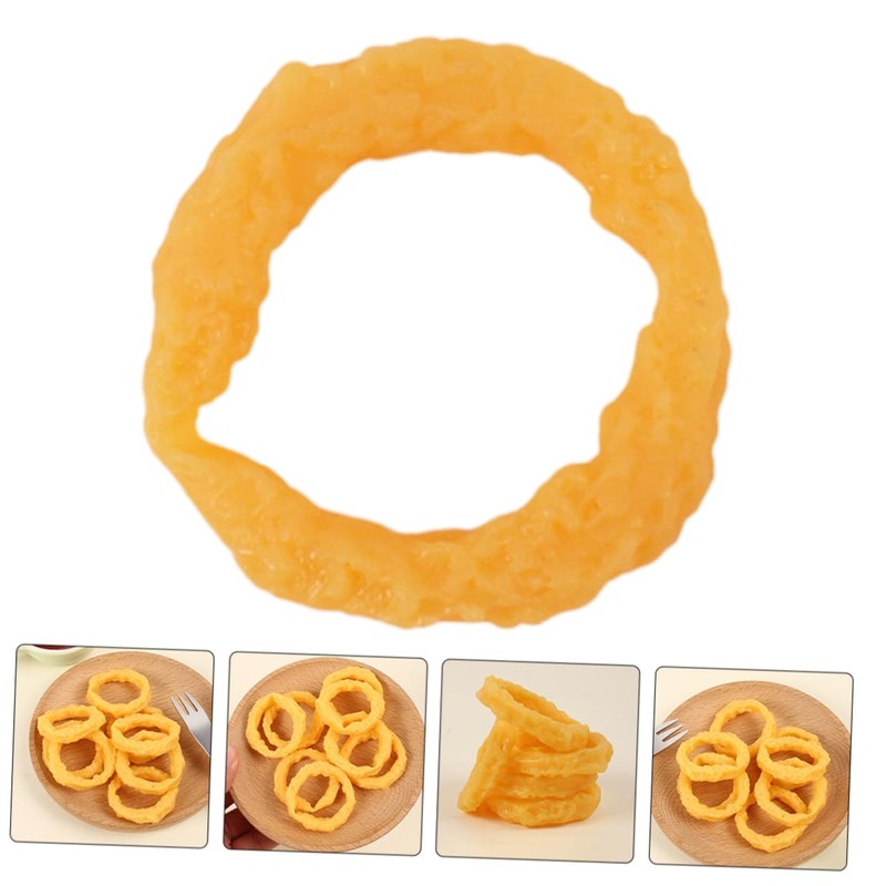 KOMBIUDA 10Pcs Realistic Faux Squid Rings Simulation Food Decoration for