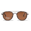 moomoobird Polarised Sunglasses for Men Women Double Bridge Round Sunglasses