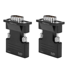 VBESTLIFE HDMI to VGA Converter, 2pcs/pack 1080P HDMI to VGA Adapter with Video Converter Computer Cable Adapters