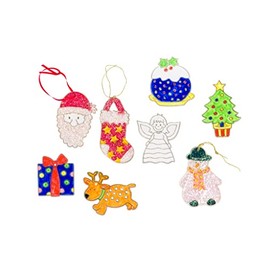 Christmas crafts | Acrylic Christmas decorations to style & decorate | Pack of 8 designs