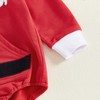 Durveency Baby Boy Girl Christmas Outfit Hooded Romper Letter Embroidered