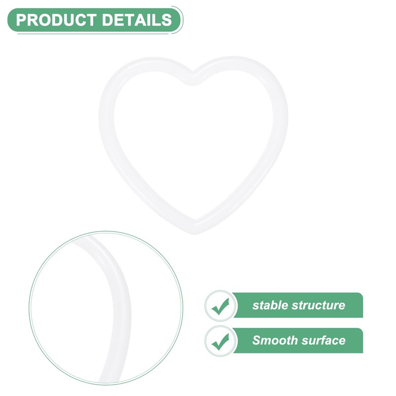 M METERXITY 20pcs Dream Catcher Rings 2.4 Inch Plastic Heart