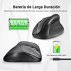 TERPORT F50 Mouse Vertical Inalámbrico, Mouse Ergonómico con 3 Modos
