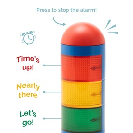 KADAMS Visual Timer for Kids with Audio Pre-Alarm - Traffic Light Alarm for Kids Toddler Teachers Classroom Home Time Management Tool 24hr Countdown Pause Memory Function