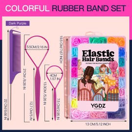 Elastic Hair Bands 24 Colors, YGDZ 1500 pcs Mini Hair Rubber Bands for Hair with Organizer Box, Soft Small Girl Hair Ties, Colorful Hair Accessories for Toddler, Baby, Girl, Kids, for Christmas Gifts