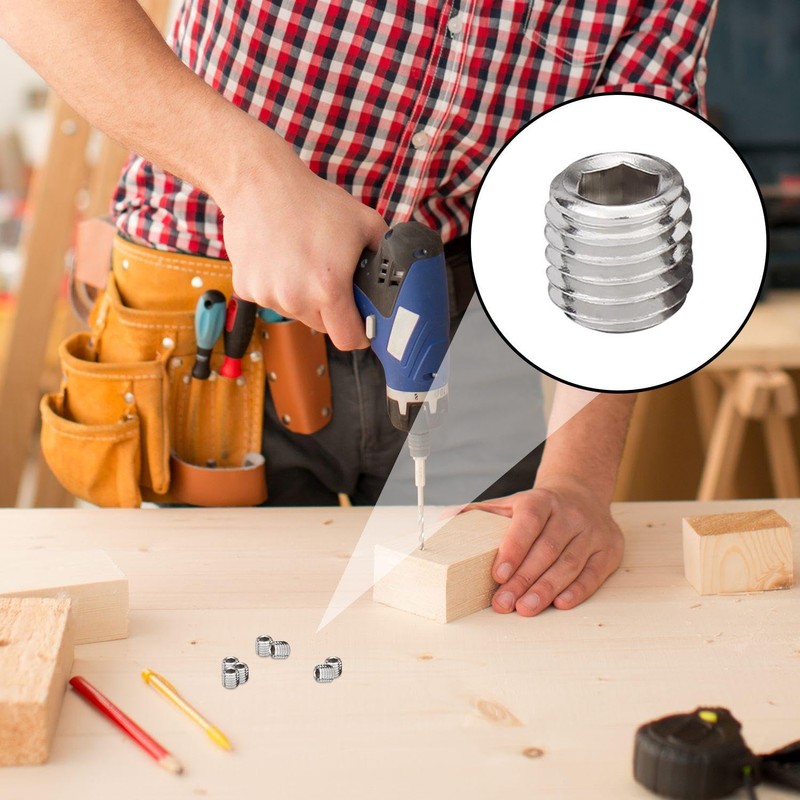 20-Piece Stainless Steel Threaded Inserts, Knurled Insert Nuts, M8 Threaded