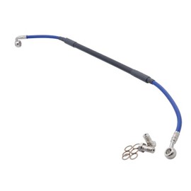 TUSK Rear Motorcycle Steel Braided Brake Line Standard Length Blue for KTM 525 SX 4-Stroke 2004-2006