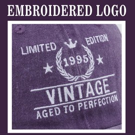 30th Birthday Gifts for Her/Him Vintage 1995 Hat 30 Bday Gift for Men Women Purple