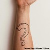 'Question Mark' Temporary Tattoo - Water Resistant, Skin-Safe, Non-Toxic Transfer