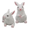 1 Pair Bunny Rabbit Ornaments Decorations Resin Art Craft Animal