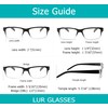 LUR READING GLASSES 6 Pack Spring Hinge Comfort Plastic Readers