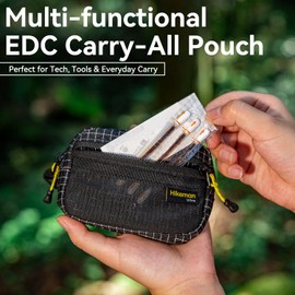 EDC Multi-Purpose Pouch, Utility Tool Bag for Men, Lightweight Small Tactical Pocket, Portable Nylon Molle Compatible Military Utility Pouch for Everyday Carry, Outdoor Camping (Purple)