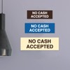Basic No Cash Accepted Sign (Black) - Medium