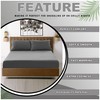 VELVETIO Easy Care Plain Charcoal Fitted Sheet, Soft Breathable 100%