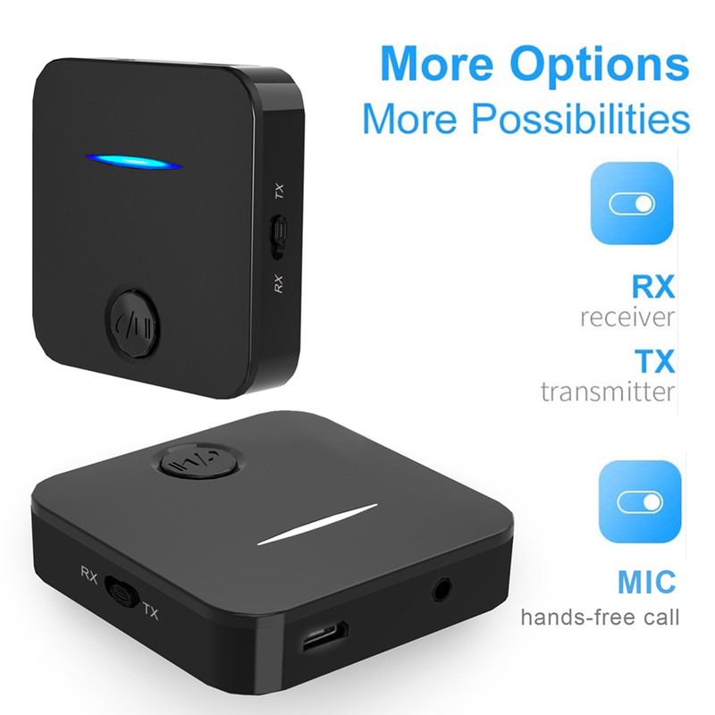 Bluetooth 5.0 Transmitter Receiver Hands Free Call Low Latency 2