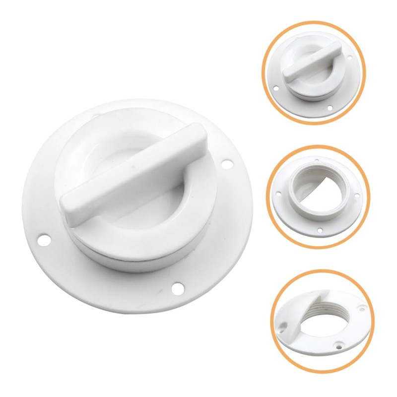 ledmomo 船用プラス 製スカッパーバルブ 耐久性高く簡単取付 ボート側面 船舷 舱底排水口部品 船 排水