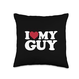 I Love My Guy - I Heart My Guy Term of Endearment Pet Name Throw Pillow