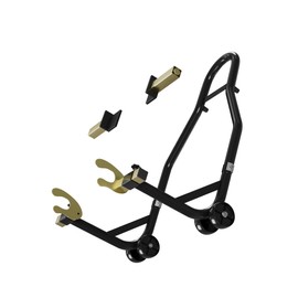 GarveeTech Motorcycle Stand Lift Rear Wheels Lift 450LBS Capacity with U+L Adjustable Swingarm Spool, Black