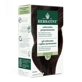 HERBATINT, Coloración Permanente para Cabello en Gel - color CASTAÑO OSCURO 3N - 170 ml - Sin Amoníaco - 100% Cobertura de Canas - para Pieles Sensibles - con 8 Extractos Naturales BIO