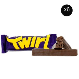 Cadbury Twirl | Total 6 bars of British Chocolate Candy - Cadbury Twirl