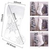 Mauts 20" White Christmas decorations stocking, With Silver Pearl Snowflakes,