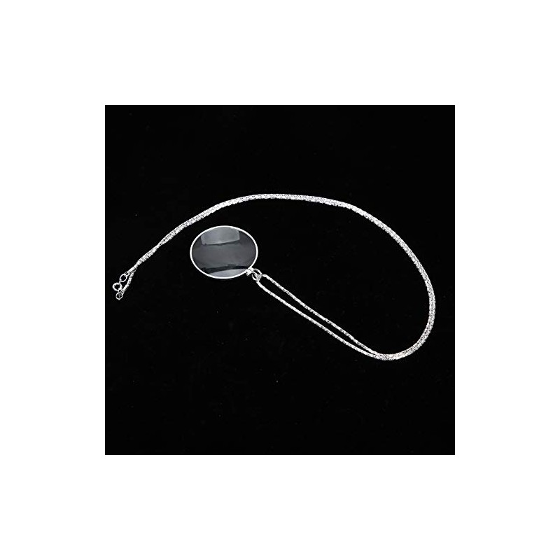 Lupa de Lectura Portátil con Collar 5X Aumento, Lupa Colgante