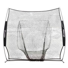 Champion Sports Baseball Softball Net: Rhino Flex Baseball/Softball Pitching and Batting Training Net - Portable Hitting and Throwing Practice Net